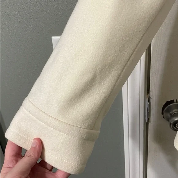 Banana Republic Wool Blend Double Breasted Ivory Button Down Pea Coat Size Small - Picture 6 of 10